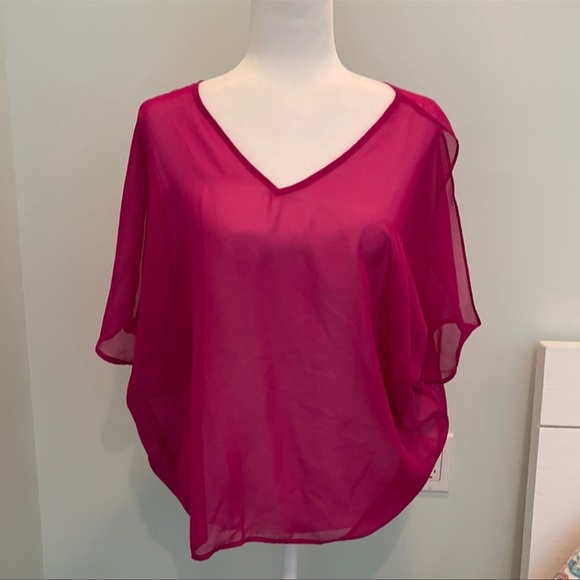 Alloy Apparel Sheer Pink Womans Blouse Size Small - Picture 6 of 8
